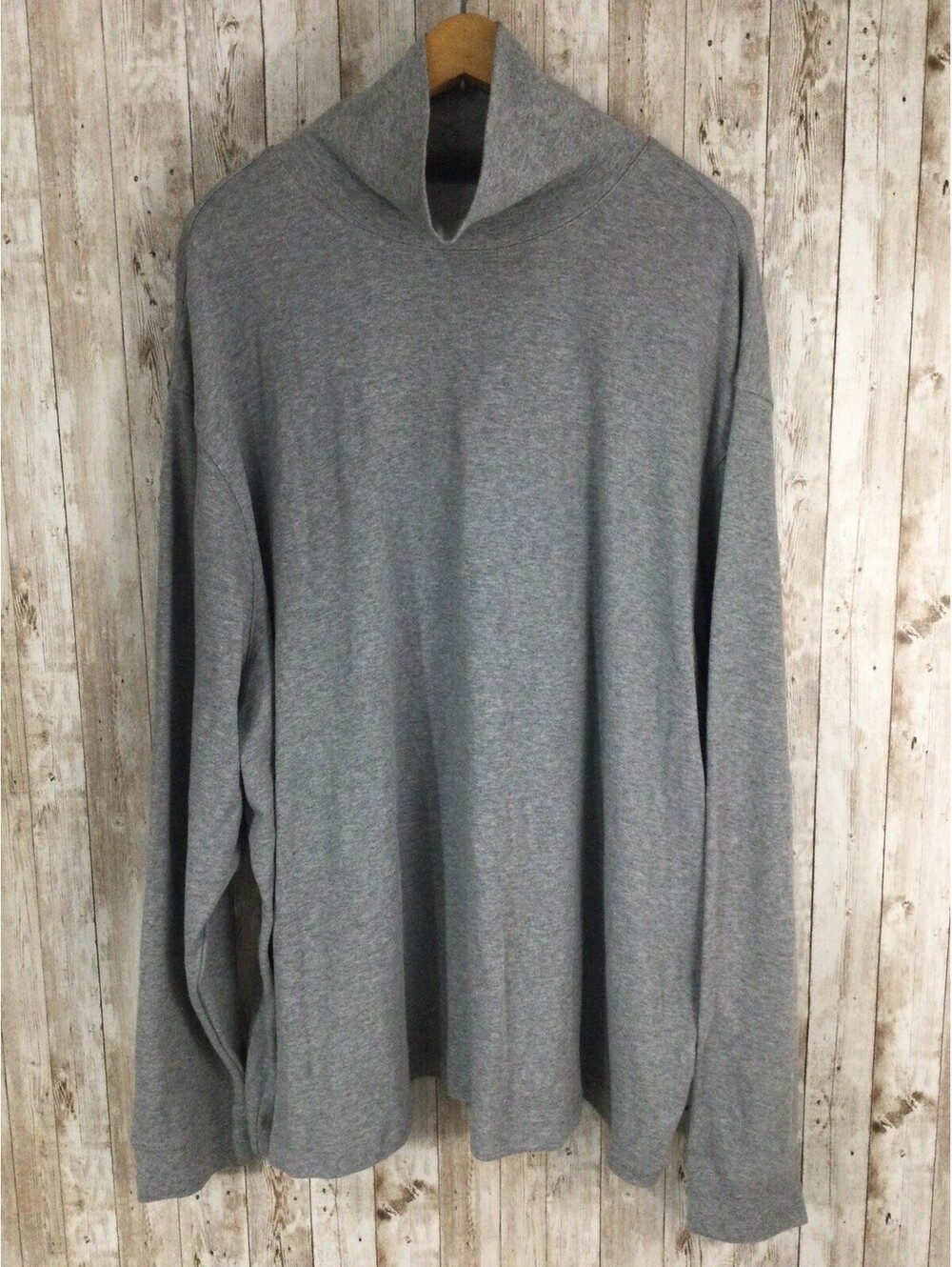 NEW Puritan Mens Big and Tall Turtleneck Top Size 3XL Long Sleeve Gray